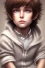 Placeholder: 10 year old boy, brown hair, bangs, cute, beautiful, semi realistic