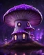 Placeholder: An illogically floating mushroom house on a clear night. white and white and purple, Stars Dark cosmic interstellar. Detailed Matte Painting, deep color, fantastical, intricate detail, splash screen, hyperdetailed, insane depth, concept art, 8k resolution, trending on Artstation, Unreal Engine 5, color depth, backlit, splash art, dramatic, High Quality Whimsical Fun Imaginative Bubbly, perfect composition