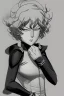 Placeholder: sketch of tatsumaki from one punch man in jim lee style