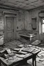 Placeholder: Eerie cartoon-style abandoned room, highly detailed