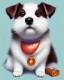 Placeholder: additive of a cute dog with white background, cartoon style