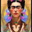 Placeholder: A beautiful portrait of Frida Kahlo by alphonse mucha, japanese tatoos, 4k, high details