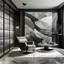 Placeholder: Armani-style interior with an abstract painting on the wall