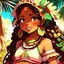 Placeholder: anime style brazil native girl