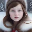 Placeholder: Portrait of girl child with brown hair and with cute face, north pole snowy vibe , perfect composition, hyperrealistic, super detailed, 8k, high quality, trending art, trending on artstation, sharp focus, studio photo, intricate details, highly detailed, by greg rutkowski