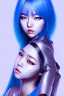 Placeholder: k-pop girl, photorealistic, blue hair, hd