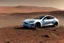 Placeholder: A Tesla 'Model Y' is drifting at high speeds, at the Cydonia region on Mars. (CINEMATIC, WIDE ANGLE LENS, PHOTO REAL)