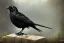 Placeholder: A crow wearing a custome of a cat