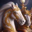 Placeholder: closeup of a beautiful ultra-detailed carousel horse on carousel, 1800s, chiaroscuro lighting , 8k UHD, realistic, matte painting, centered, illustration, muted colors,renaissance, artwork, high-quality, rocco, greg rutowski, howard lyon, brian froud, anne stokes