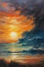 Placeholder: Oil paints smell soft night light Sea of sunsets