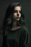 Placeholder: dark grey and dark green woman