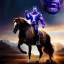 Placeholder: Ultra detailed fullbody Portrait in oil on canvas of Thanos with asgardian armor riding a Horse,extremely detailed digital painting, extremely detailed face,crystal clear eyes, mystical colors ,perfectly centered image, perfect composition, rim light, beautiful lighting,masterpiece,8k, stunning scene, raytracing, anatomically correct, in the style of Steve Jung and robert e howard and Wizyakuza and Ohrai Noriyoshi and Simon Bisley and uncannyknack.