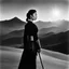 Placeholder: [photo by Helmut Newton] Mulan, a young woman with fire in her eyes and courage in her heart. Trained in the art of war by her wise mentor, she stands ready to face the looming darkness that threatens her homeland.As the sun rises over the distant mountains, casting a golden glow upon the training grounds, Mulan takes up her polearm with grace and determination. The weapon feels like an extension