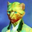 Placeholder: Portrait of a cat by Van Gogh