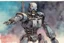 Placeholder: retro anime style, full color, dark serious 1980s anime terminator like robot, moebius artist, magic, watercolor,