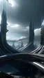 Placeholder: sci fi planet, vast zaha hadid city