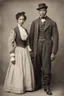 Placeholder: Mulatto couple of older brother and younger sister in their thirties, dressed in simple 19th century clothing