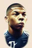 Placeholder: Kylian Mbappe French soccer player Carton 2d