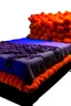 Placeholder: Bed completely made out of takis, no background