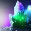 Placeholder: photograph of a (one massive colorful crystal:1.2) growing out of the rocky mountain, (focus on crystal:1.2), 4k, 8k, (highly detailed), ((landscape)),(translucent crystal:1.1), light going trough the crystal, bokeh, chromatic aberration, mountain view,