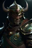 Placeholder: the ultimate dual wielder in dungeons and dragons, unending inner conflict of good and evil is visible in his character design and wearing asian inspired plate armor with a helmet that has a demon mask built into it. hyperrealistic, photorealism, illustration, art, digital art, 4k artwork, ranger gloomstalker, warlock, rogue, paladin