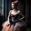 Placeholder: Model with corset, tulle skirt