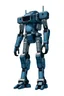 Placeholder: 6 meters tall science fiction srtyle humanoid mech, digital illustration, detailed, blocky and boxy appereance, symmetrical, blue and silver livery