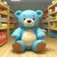 Placeholder: 3d imge of big teddy sit on middle of baby shop or baby store