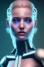 Placeholder: cyberpunk, head, women, portrai, tron sketch of a girl on lined paperA beautiful one nude body of a make up smiling woman blond long hair, alone, high key lighting, volumetric light high details with white stripes and blue eye, smiling with plump pink lips, flowers around, unreal engine petit prince belle fine, profil de trois quart, grand front cosmique, peau bleu cristalline, yeux bleu, perle sur le front long cheveux blond et rose etoilé, cristaux sur le corps, collier de grande princesse, l