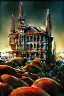 Placeholder: Gingerbread house, H. R. Giger Tishk Barzanji Michiel Schrijver Zdzisław Beksiński Beautiful synthwave city painting, digital illustration, extreme detail, digital art, 126k, Ultra HD