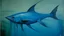 Placeholder: An indigo water elemental swordfish painted by Mark Rothko