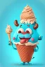 Placeholder: Cartoon animal character for an ice cream brand