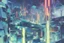 Placeholder: Art by John Berkey and John Harris and Craig Mullins, futuristic cyberpunk city, high rise, smooth, sharp focus, hyper detailed, digital painting, elegant, centered, detailed, neon signs, volumetric lightning, brutalist architecture, 8k, flying hover cars