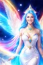 Placeholder: cosmic woman angels smile,admiral ufo high commander from the future, one fine whole face, crystalline skin, expressive blue eyes,rainbow, smiling lips, very nice smile, costume rainbow pleiadian, Beautiful tall woman pleiadian Galactic commander, ship, perfect datailed golden galactic suit, high rank, long blond hair, hand whit five perfect detailed finger, amazing big blue eyes, smilling mouth, high drfinition lips, cosmic happiness, bright colors rainbow, blue, pink, gold, jewels, realist,8k