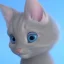 Placeholder: Adorable gray kitten with blue eyes