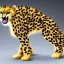 Placeholder: An electric type and dark type, Cheetah pokemon. Lightning bolts shapes as whiskers. Yellow and white fur coverd with blotchy black spots.