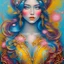 Placeholder: iv_a painting of a young woman, figurative art, an acrylic detailed painting, , brush strokes, paint drips and drabs and splatters by Chris Ofili and Bryen Frost, pexels, turquoise pink and yellow, james terrell art, blue background by Harumi Hironaka, trending on artstation, soft lines, paint drips and drabs and splatters by jana brike, fauvism, highly detailed sharp focus smooth elegant illustration by artgerm dreamy and ethereal intricate art by bastien lecouffe deharme and greg rutkowski,