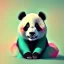 Placeholder: Panda, humanoid, mint color fur, ice, rainbow, powers