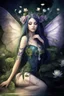 Placeholder: Dark blue hair , tiara, purple hair, dark , fairy,nymph saphire, blue, emerald,rapunzel hair ,enchanted ,,purpleydragonfly,elven crown, gothic,water lilies, lotus,pond,amethyst