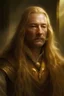 Placeholder: A serene Lord Of The Rings like man with long golden hair that cascades gracefully. His calm eyes, with blind pupils, reflect a depth of wisdom and inner peace. A gentle smile graces his face, adding warmth to his tranquil demeanor.