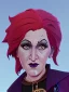 Placeholder: Portrait of a 30 year old strange witch like Bette Midler