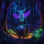 Placeholder: A black light painting of an intricate folk art gorgeus elf in the forest. Neon glow, UV light. fantasy,colorful8k resolution concept art, Greg Rutkowski,SIXMOREVODKA, pastel color, Nighttime Lighting, digital illustration, 4K, Hyperdetailed, Intricate Details, 3D shading, Art of Illusion