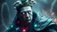 Placeholder: Elon Musk as a surreal, godlike figure—a fusion of AI, reptilian, and mushroom elements. His skin has a subtle, scaled texture with a bioluminescent glow, and his eyes glow with a high-tech, AI-like intensity. A crown made of circuit boards and mushrooms rests on his head, symbolizing his dominion over both technology and nature. His regal robes are intertwined with vines, glowing wires, and futuristic patterns.