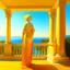 Placeholder: Neoclassicism realistic yellow orange cote d'azur sea