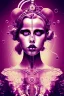 Placeholder: Danish singer MØ face,Abstract steampunk, purple tones,