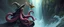 Placeholder: octopus bird witch bear by waterfall looks beyond really powerful, fantasy illustration