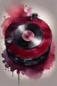 Placeholder: watercolor drawing burgundy and black old gothic turntable, Trending on Artstation, {creative commons}, fanart, AIart, {Woolitize}, by Charlie Bowater, Illustration, Color Grading, Filmic, Nikon D750, Brenizer Method, Side-View, Perspective, Depth of Field, Field of View, F/2.8, Lens Flare, Tonal Colors, 8K, Full-HD, ProPhoto RGB, Perfectionism, Rim Lighting, Natural Lighting, Soft Lighting, Accent Lighting, Diffraction Grading, With Imperfections