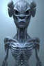 Placeholder: Alien Big Head muscles Epic 3d portrait robotic weapon