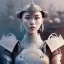 Placeholder: robot samurai girl, sango fantasy, fantasy magic, intricate, sharp focus, illustration, highly detailed, digital painting, concept art, matte, artgerm and paul lewin, masterpiece, mercury armor