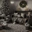 Placeholder: christmas ambience, black and white, african, kente, clothing, african patterns, thread, embroidery, cinema 4d render, high detail